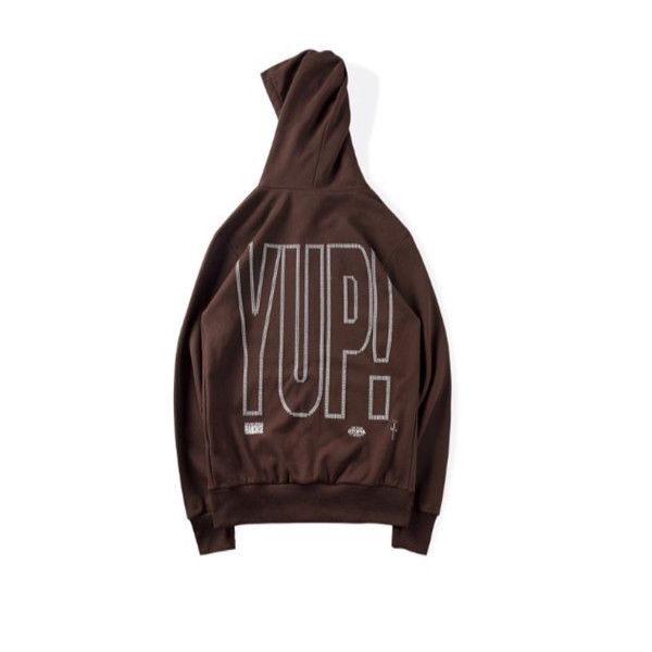 

luxury brand hoodie mens s & sweatshirts travis scott franchise yup silver three-dimensional men women alphabet loose ca, Black