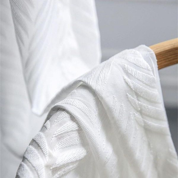 

curtain & drapes white nordic style high-quality flocking jacquard translucent curtains for living room and bedroom all- screens