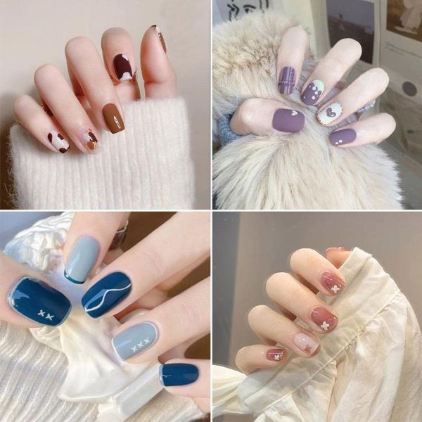 

false nails accessories nail diy manicure tool tips fake wearable, Red;gold