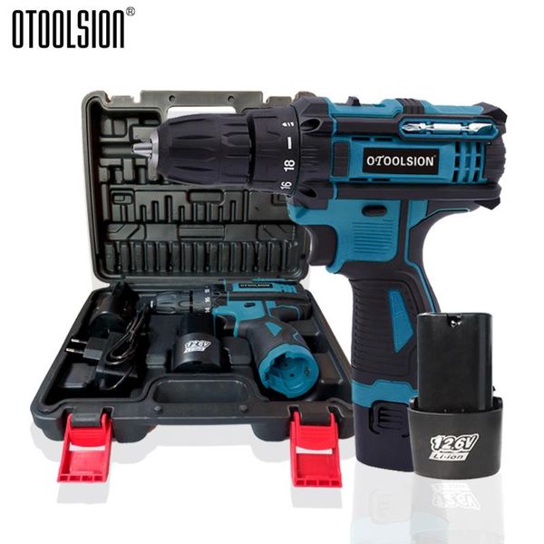 

professiona electric drills 35n.m 18+1 torque drill 12.6v wireless screwdriver tools mini cordless + bits