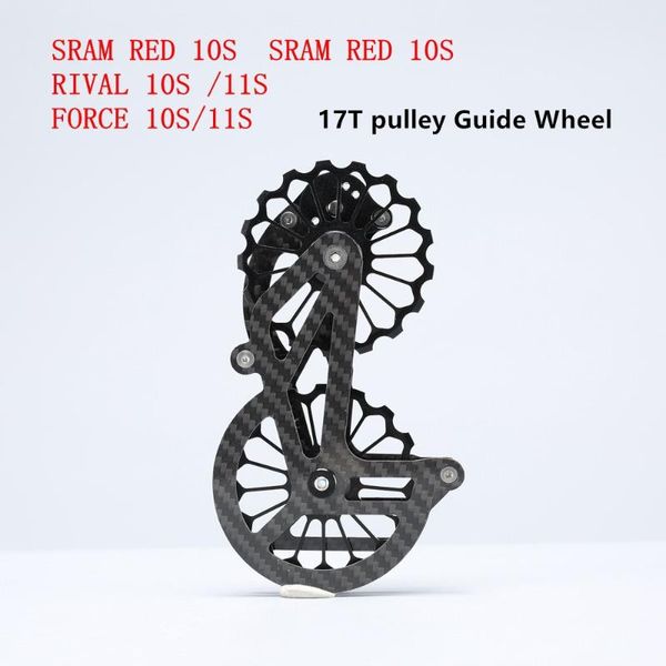 

bike derailleurs 17t carbon bicycle jockey pulley ceramic bearing wheel set rear guide for red rival force 10s 11s