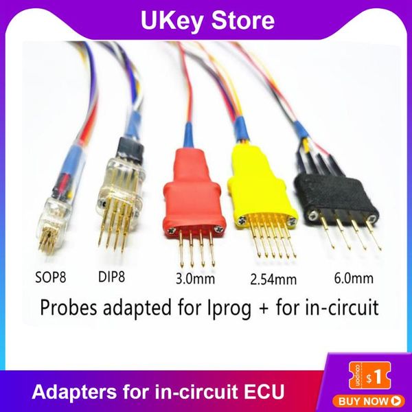 

diagnostic tools okdiag 5pcs probes adapters for in-circuit ecu work with iprog+ programmer and xprog without soldering cable