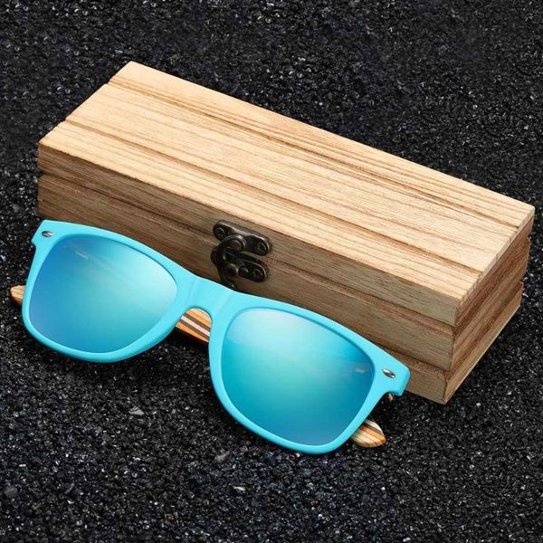 

fashionable sun frames bamboo polarized lens color wood pc sunglasses frame, Black