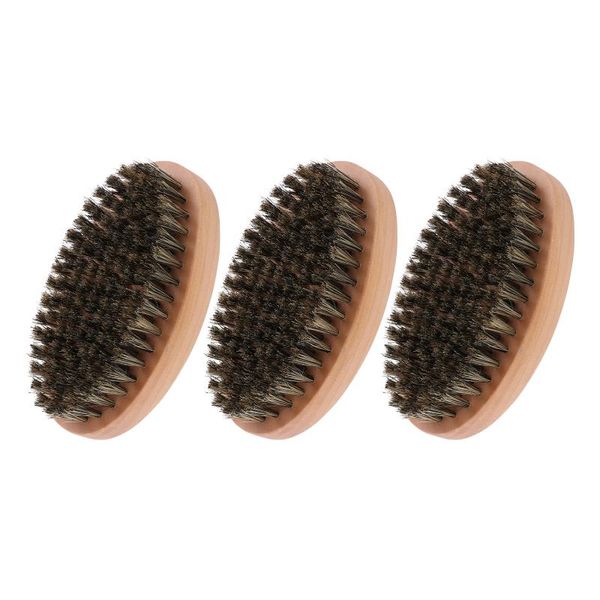 

hair brushes 3pcs mustache brush male shaving beard home salon supply, Silver