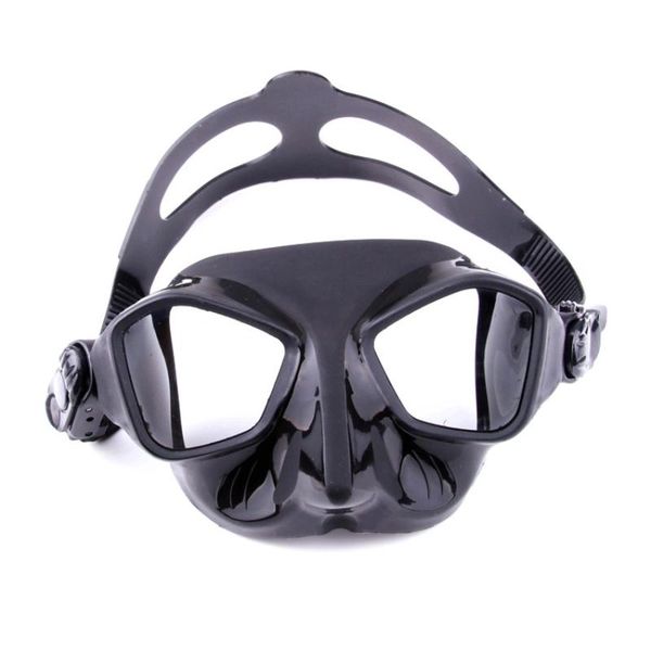 

silicone swim glasses scuba diving spearfishing anti-leak anti-fog neoprene strap cover impact resistance black masks