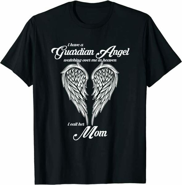 

i have a guardian angel in heaven i call her mom tshirt size s-5xl, White;black