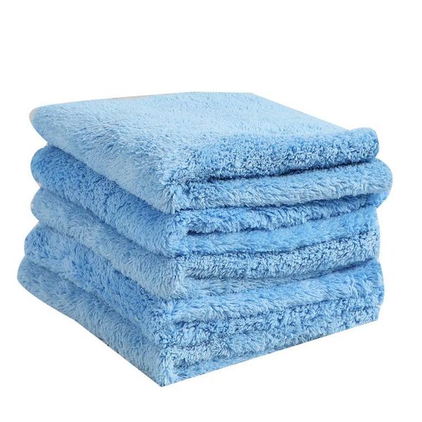 

car sponge 40x40cm coral velvet laser trimming wash towel thickened absorbent clean square microfiber
