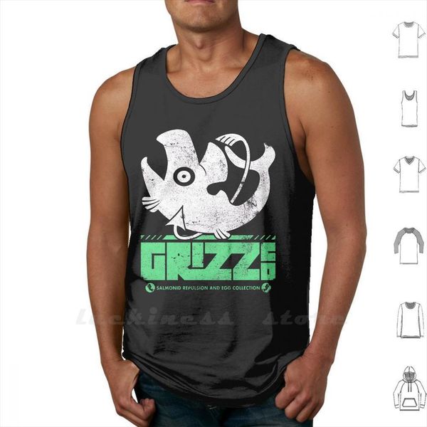 

salmon run tank vest sleeveless mens splatoon video games, White;black