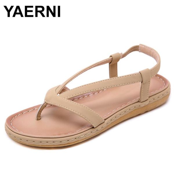 

fashion women flat retro beach sandals shoes woman casual flip flop ethnic boho bohemia plus size 35-42e925, Black