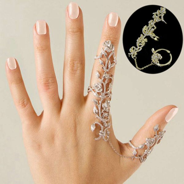 

one piece personalized rose rhinestone inlaid diamond hollow one-piece adjustable ring, Black
