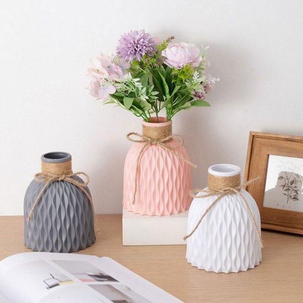 

vases flower vase home decor european imitation ceramic rattan wedding arrangement nordic decorations