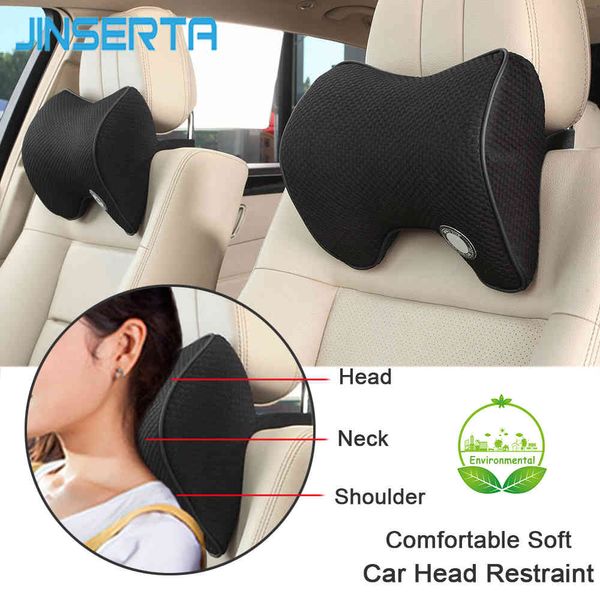 Jinserta headrest curso de pescoço de pescoço assento de espuma almofadas de volta apoiar o travesseiro de sono de retenção para acessórios do carro