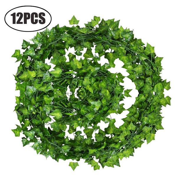 

strands handmade ivies leaf plants vines 2.2m hanging garland foliage flowers garden wedding decoration myding decorative & wreaths