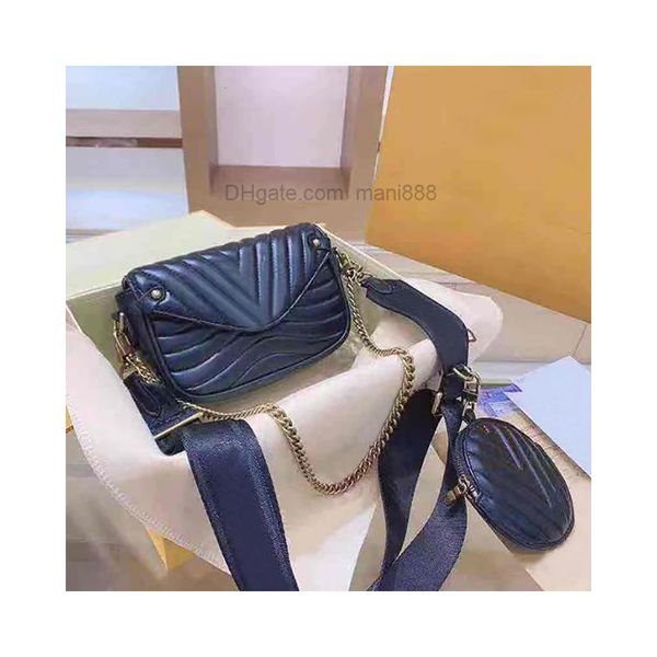 

classic leather messenger bag brand lady shoulder fashion portable wallet personalized chain bag