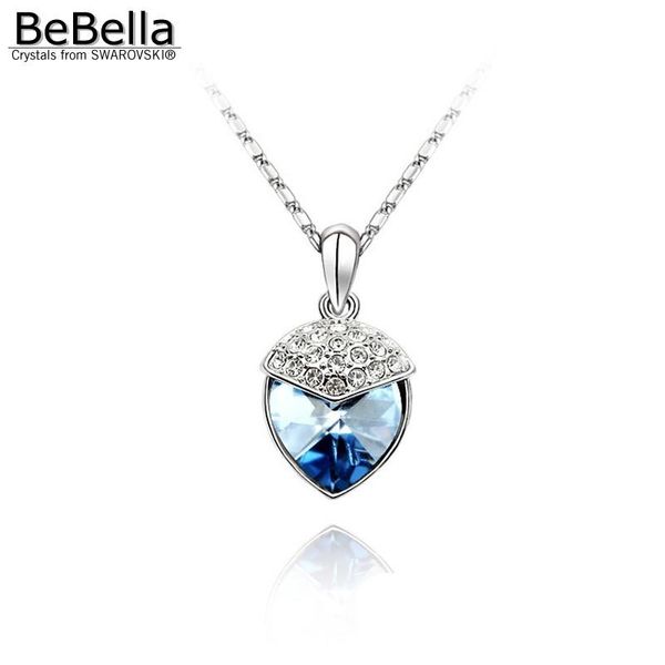 

pendant necklaces bebella 5 colors fashion heart neckalce made with austrian crystals from for women gift, Silver