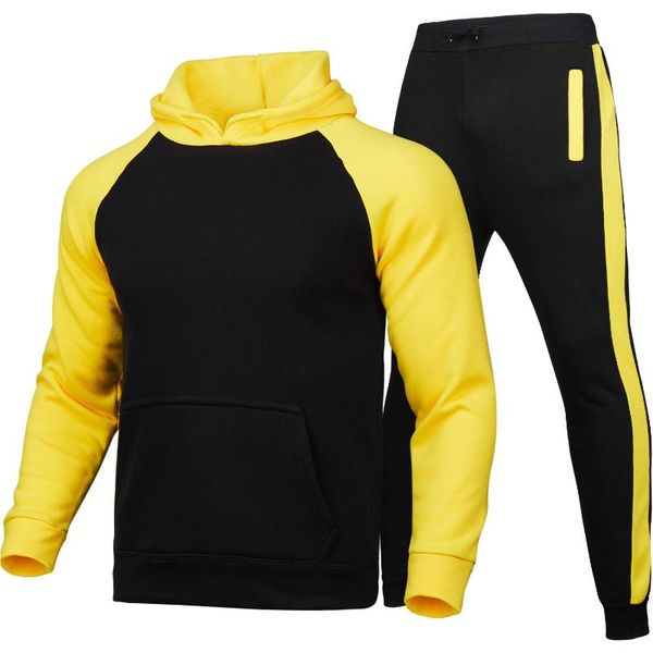 

jogging clothing fashion man tracksuits mens autumn winter brand hoodies and pants long sleeve suits streetwear athletic sets, Black;red