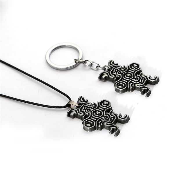 

keychains game shadow of the colossus metal keychain dog tag key ring chain llavero souvenir drop porte clef jewelry, Silver