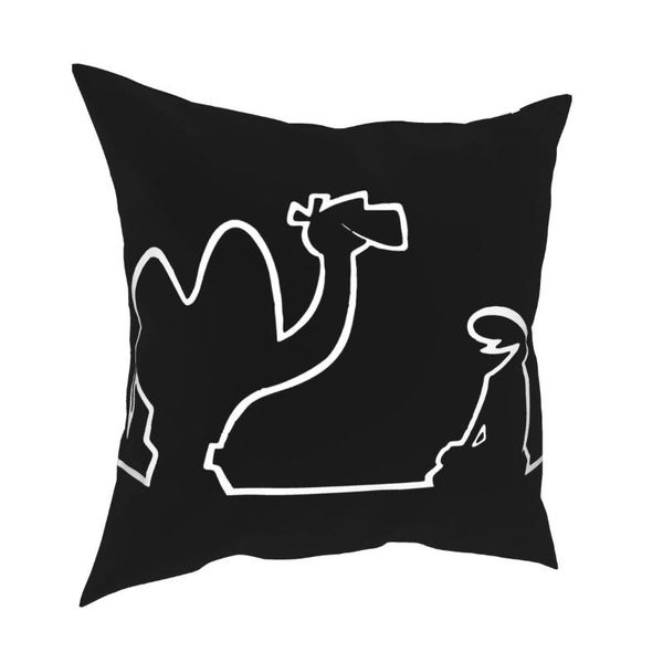 

la linea camel pillowcase printed polyester cushion cover decoration throw pillow case home zippered 40x40cm cushion/decorative