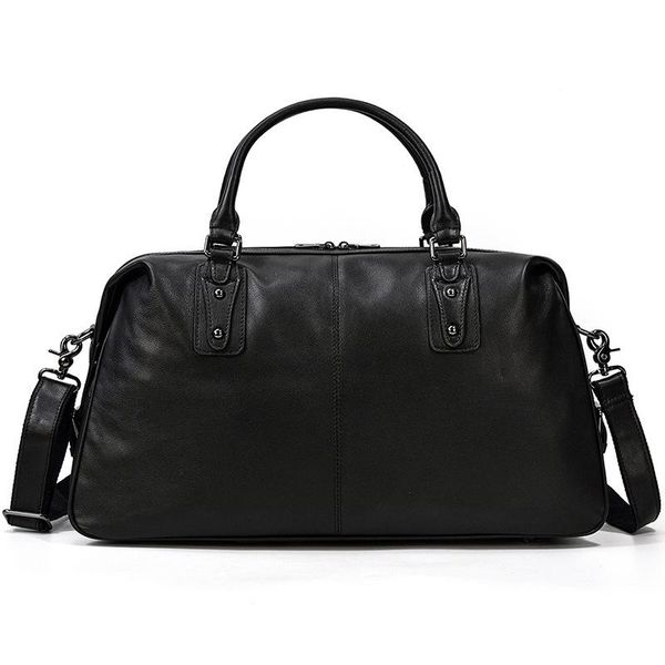 

duffel bags leather men's travel bag short trip business hand luggage large capacity fitness