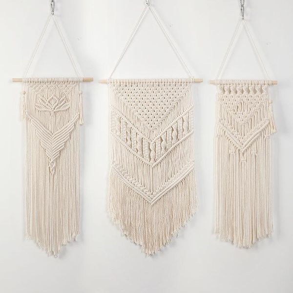 

tapestries bohemian tassel macrame tapestry nordic home wall hanging decoration homestay boho house decor hand-woven