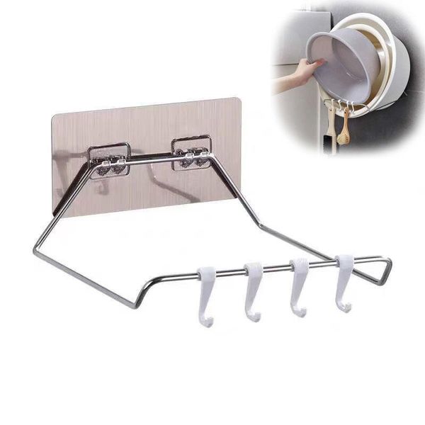 

hooks & rails wall-mounted bathroom washbasin shelf punching basin rack storage accessories