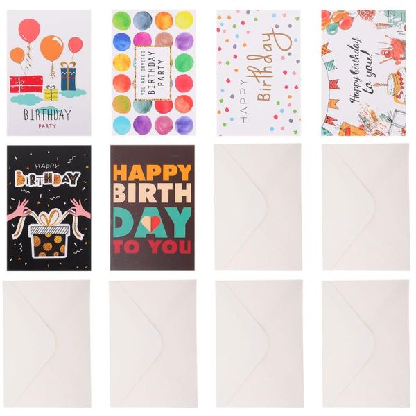 

greeting cards 2 sets of birthday party invitation blessing paper