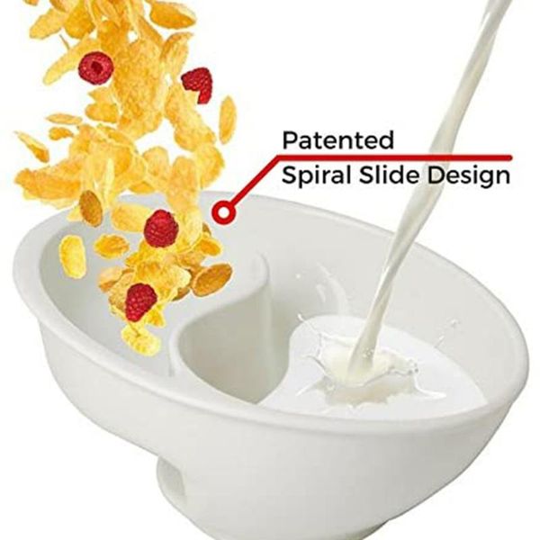 

bowls spiral divided cereal bowl ice cream crisp milk mixing crunchy microwave safe snack