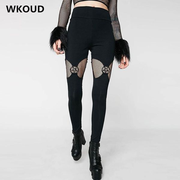 

women's pants & capris wkoud pencil fashion black mesh patchwork streetpants casual hiphop sweatpants trousers p9015, Black;white