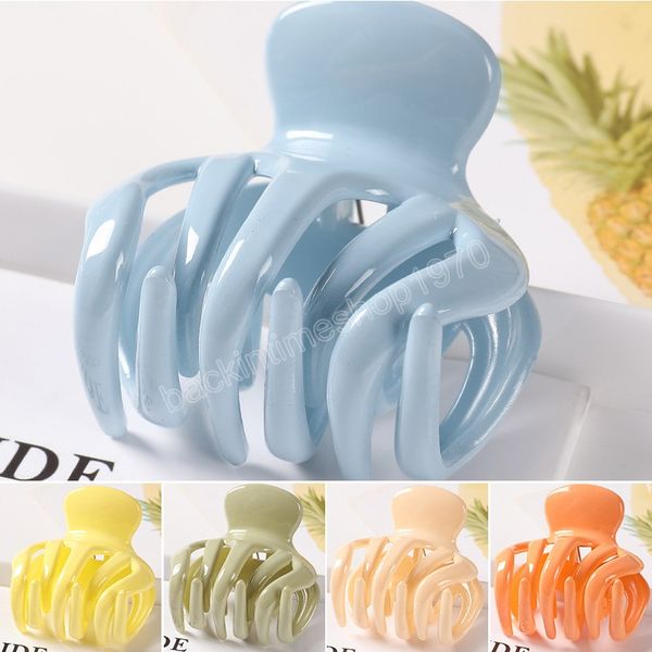 

women hair accessory geometric irregular hair clip girl temperament hollow clips ponytail claw, Slivery;white