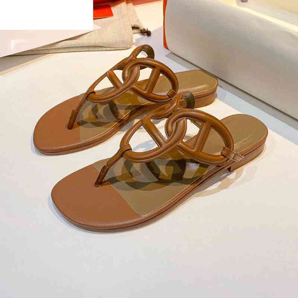 

sandals fashion real leather flat flipflops women pig nose chain slippers summer narrow band comfortable clip toe beach leisure sa, Black