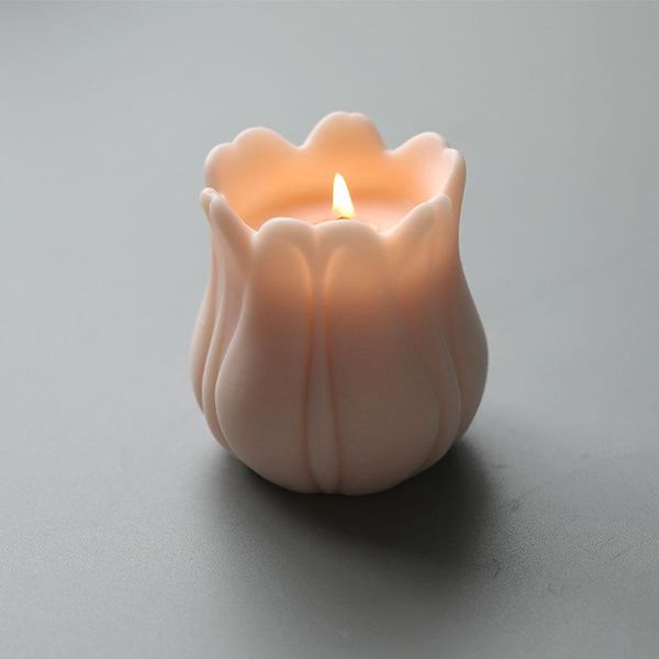 

craft tools tulip flower candle molds bud soap mold 3d shape silicone diy making