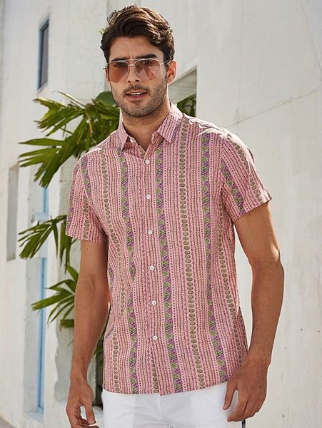 

men random geo print shirt c3gv#, White;black