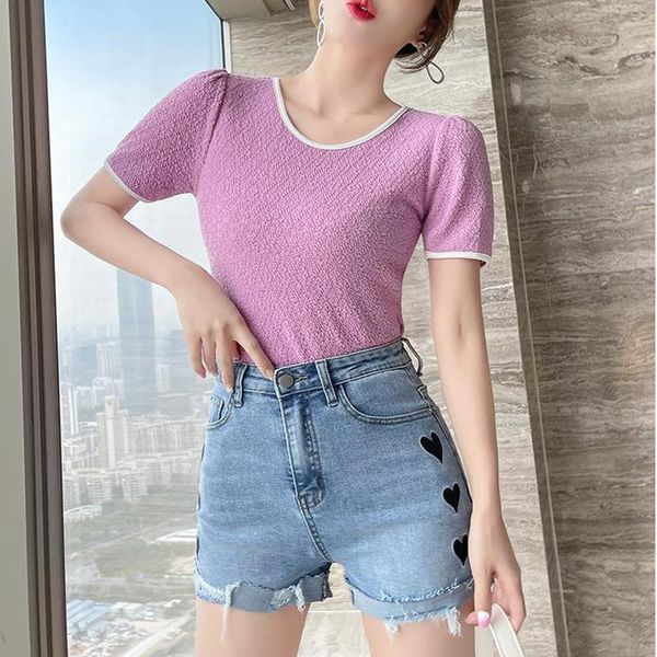 

high waist jean shorts women summer loose casual short jeans 2021 korean style all-match ladies denim pants007 women's, White;black