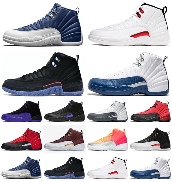 

12 basketball shoes 12s mens sports sneakers university gold indigo black dark concord cny cherry gym red high trainers