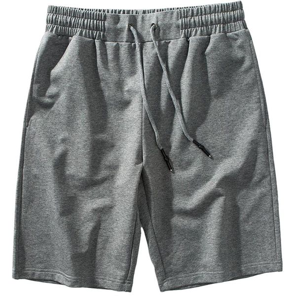 

summer solid cotton sweat shorts men sportswear drawstring fitness gym short male loose casual beach 5xl men's, White;black