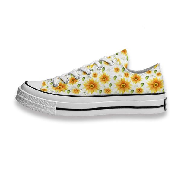 

custom printed shoes black white sunflower sneakers low mens womens skateboard sport footwear diy trainers canvas casual shoe a2gz 4sl4
