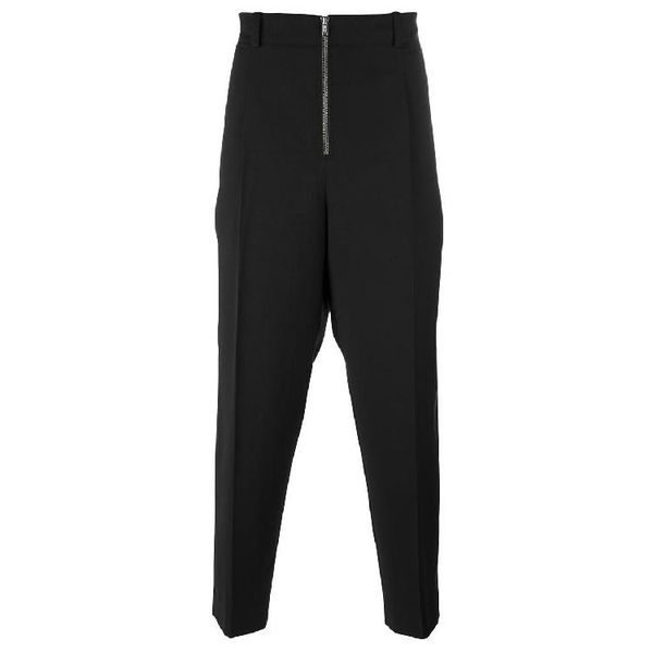 

27-44 2021 men's clothing gd hair stylist fashion catwalk zipper casual harem pants plus size costumes, Black