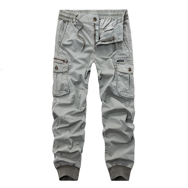 

men's pants cargo casual solid breathable army military trousers s tactical male pockets joggers ma84, Black