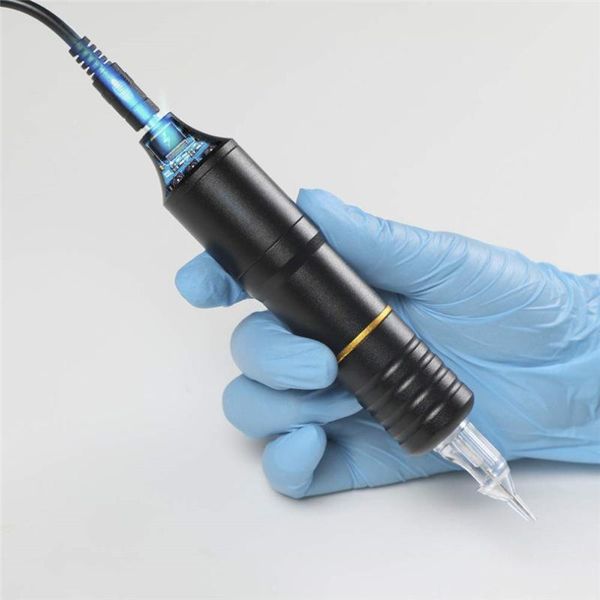 

tattoo guns kits 1pcs pro permanent makeup eyebrow pen hybrid rotary machine gun 10w motor needle cartridges for body art