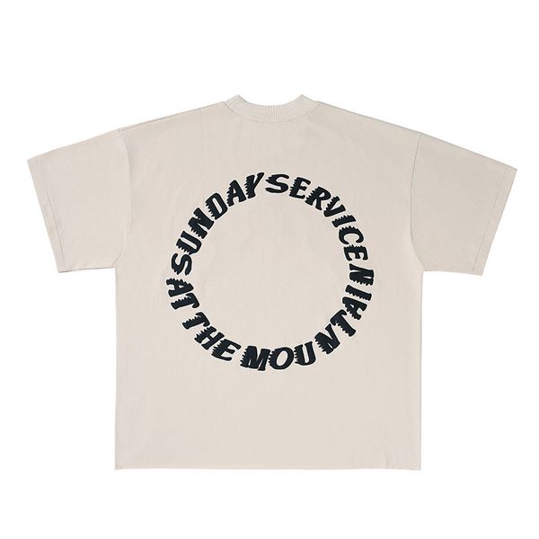 

[high-quality streetwear] tee sunday limited lisa jerry same kanye foam short-sleeved t-shirt male fog, White;black