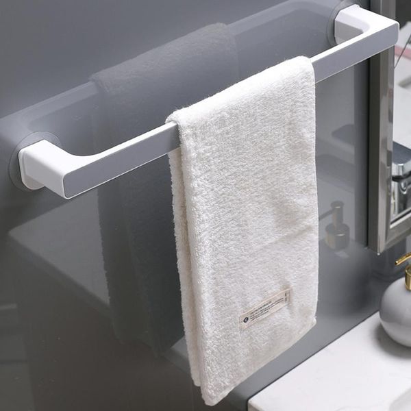 

hooks & rails towel hanger wall mounted suction cup rack punch-bathroom rags holder organizer kitchen accessorie
