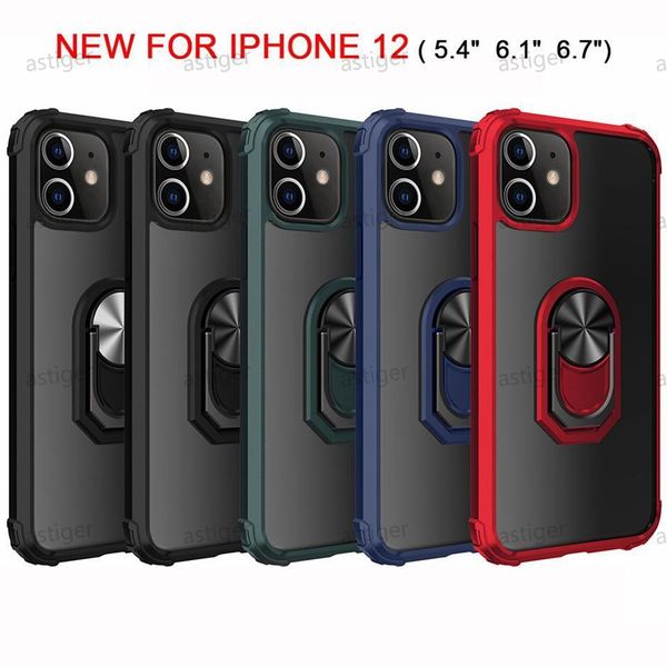 Capas de telefone à prova de choque híbrida de armadura para iPhone 12 11 Pro XR XS Max 6 7 8 Plus Samsung Nota 20 S20 Capa Volta