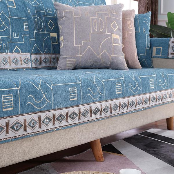 

chair covers chenille four seasons sofa cushion simple pure color jacquard composite all-inclusive cover couch for sofas