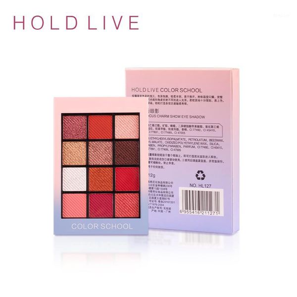 

hold live 12 color shimmer shining eyeshadow palette makeup set radiant creamy eye shadow powder natural nude warm tone brighten1