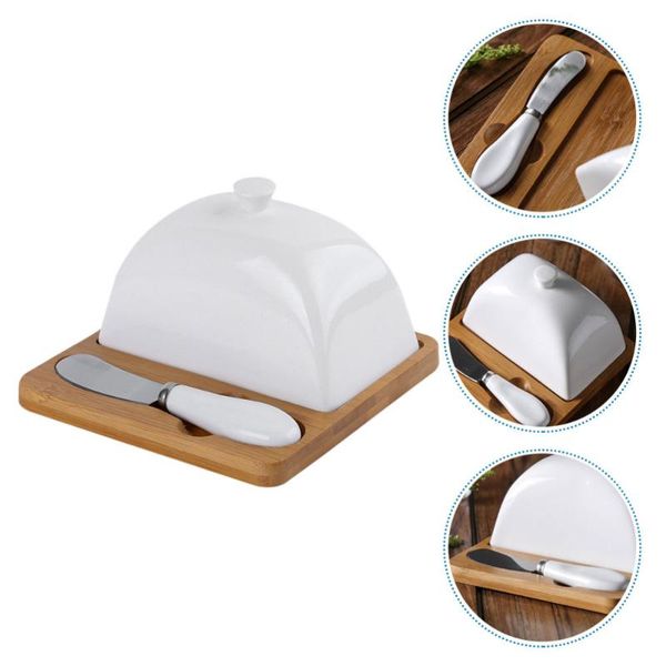 

dishes & plates 1 set container butter plate with lid home tableware storage boxes
