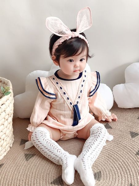 

peninsula baby girls' multi layer ruffle webbing detail bodysuit she, Blue