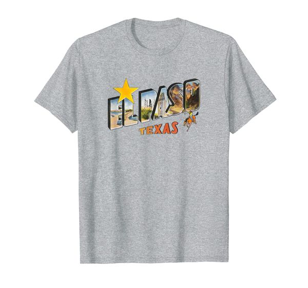 

Texas Shirt El Paso Tshirt Men and Women Retro Vintage, Mainly pictures