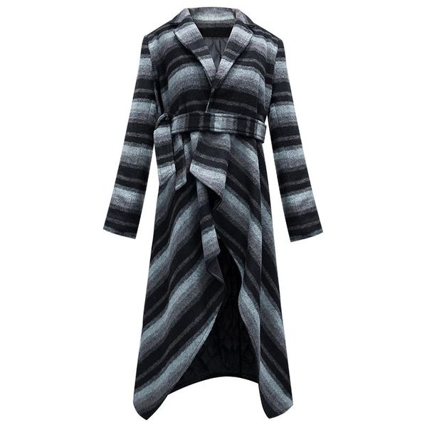 

women's wool & blends winter fashion design woolen coat womens vintage black outerwear quality women warm abrigos para mujer clothes eb