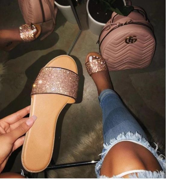 

women summer colorful open toe slip on sandals woman bukle strap flat casual shoes female pu transparent lady slippers, Black