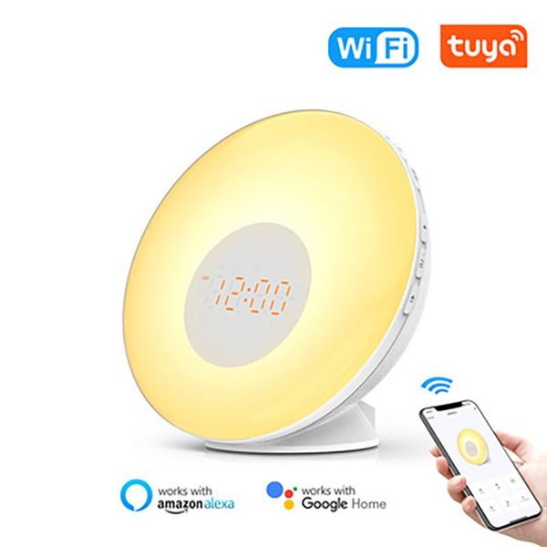 

other clocks & accessories intelligent voice control wake-up light simulates sunrise and sunset wake up colorful color changing le